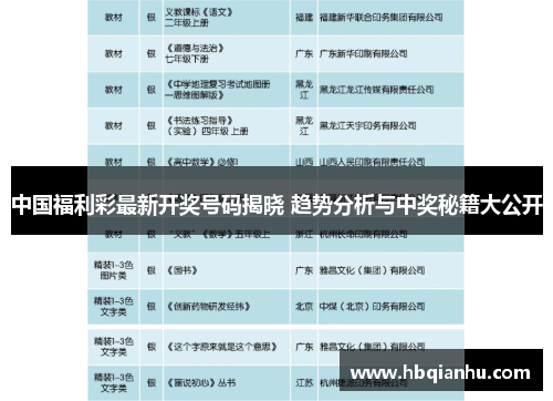 中国福利彩最新开奖号码揭晓 趋势分析与中奖秘籍大公开
